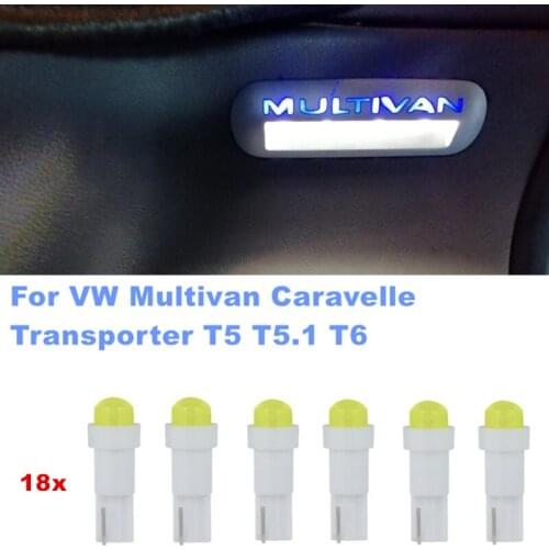 16x White Canbus Car interior Foot Step LED Bulb For VW Multivan Caravelle Transporter T5 T5.1 T6