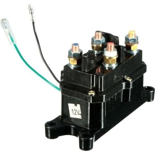 Universal 12V Solenoid Relay Contactor Winch Rocker Switch For ATV UTV Black