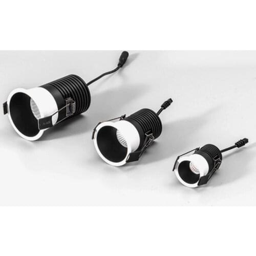 Dimmable recessed wall light anti-glare COB LED downlight 7W / 9W / 12W / 15W LED ceiling light AC85 ~ 265V background indoor li