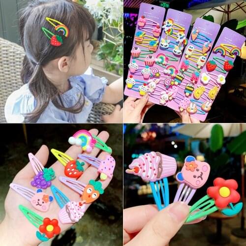 10PCS/Set New Cute Cartoon Unicorn Hairpins For Girls Sweet Hair Clips Barrettes Lovely Headband Kids Fashion Hair Accessories