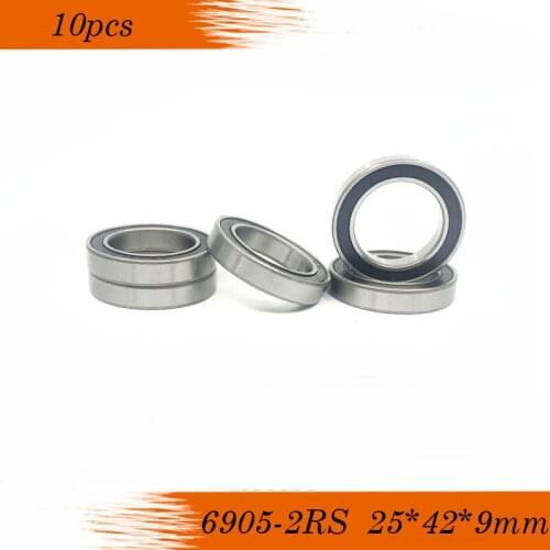10PCS 6905-2RS Bearing ABEC-3 25x42x9 mm Thin Section 6905 2RS Ball Bearings 6905RS 61905 RS