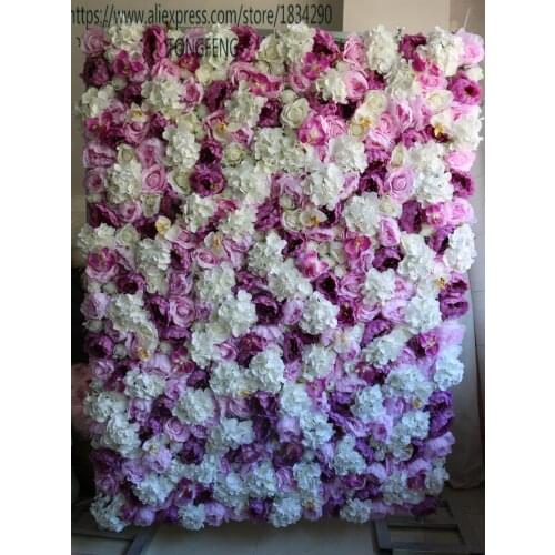 10pcs/lot Artificial silk hydrangea rose peony flower wall wedding backdrop decoration flower runner wedding decoration TONGFENG