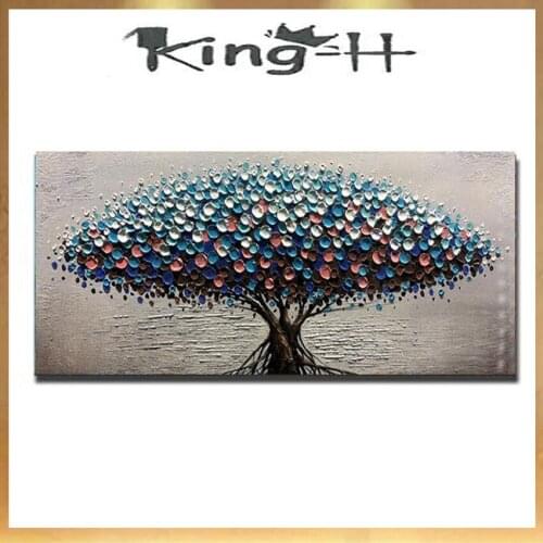 Hand-painted knife flowers of modern style subject home decoration oil painting bedroom picture hotel lobby large mural