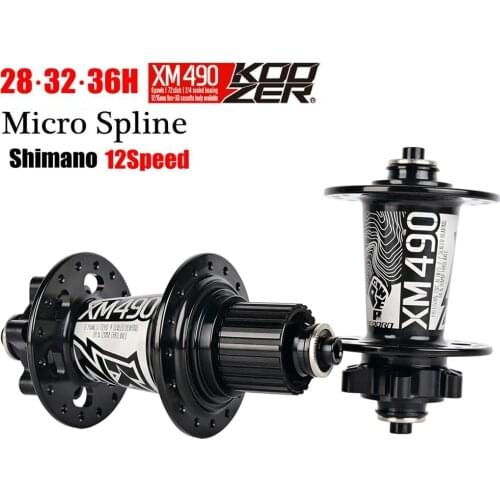 12 Speed Koozer XM490 MTB Micro Spline Hubs Mountain bike Disc brake Hub 28 32 36 Holes 12s MS Hub For M6100 M7100 M8100 M9100
