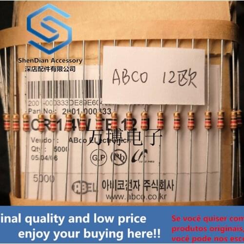 30pcs only orginal new ABCO resistance ABCO resistance 1/4W 0.25W 12 ohm 12R can pay