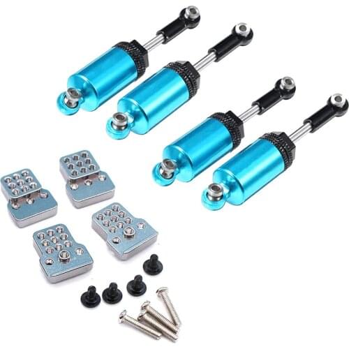 4pcs/set Full Metal Shock Absorber with Extender Kits for WPL C14 C24 C34 C44 for MN D90 D91 MN45 99 99S RC Car Upgrade Parts