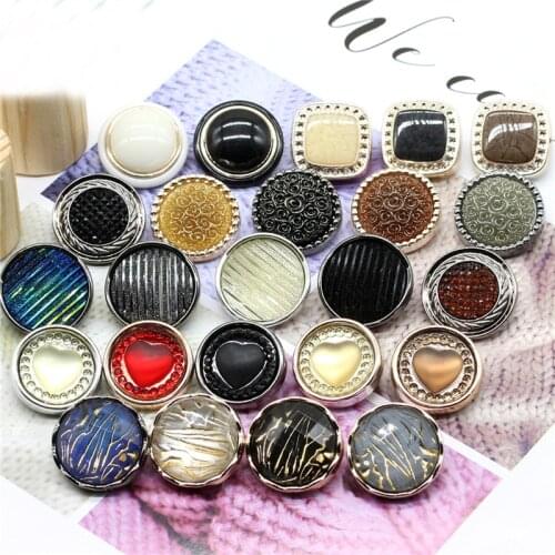 5Pcs/lot 18-30mm Color-encrusted pearlescent button blouse jacket suit windbreaker clothes high-grade round buttons C109