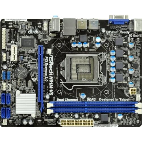 Used ASRock H61M-VS LGA 1155 DDR3 RAM 16G Integrated graphics Motherboard