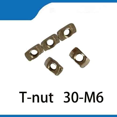 Free shipping 50pcs 30-m6 Carbon Steel Drop In T-Nut M6 Thread for 3030 Series European Aluminum Slot