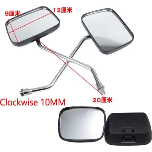 E0137 Scooter Backup Mirrors for Honda Suzuki Yamaha Motorbike Rearview 10MM Side Mirrors Motocross Rear View Mirrors