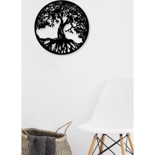 Tree of Life Wood Laser Cut Black Wall Chart