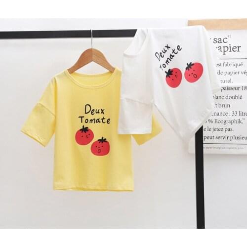 Girls Kids Baby T-shirt Short-sleeved Tops Clothes Cotton Children Costume Summer Girl Top Sweet Casual