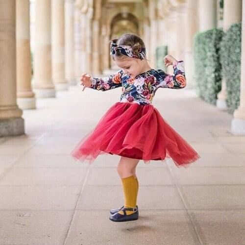 US Canis Baby Flower Girl Dress Princess Lace Tulle Tutu Gown Formal Party Dress