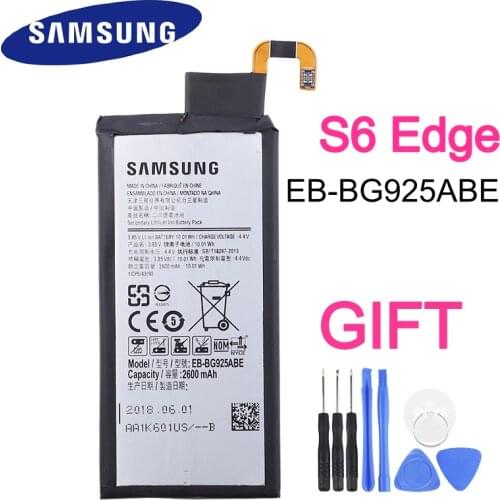 EB-BG925ABE Original Replacement Battery For Samsung GALAXY S6 Edge G9250 G925FQ G925F G925S S6Edge G925V G925A 2600mAh