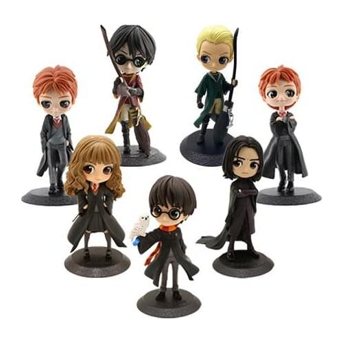Harries Qposket Big Eyes Potter Hermione Snape Malfoy Action Figure Toy Doll Christmas for Children Gift