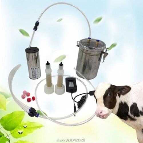 Durable Stainless Steel 2L Electric Pulse Milking Machine Tools with Adjustable Suction Goat Sheep Milk Tray D25 20 Dropship