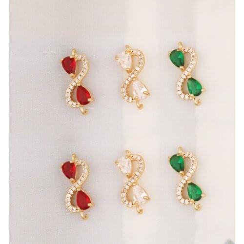 HAOSAW 6Pcs 8*20MM Jewelry Accessories/DIY Making/Connector/Multicolor/Jewelry Findings & Components/Hand Made/Charms