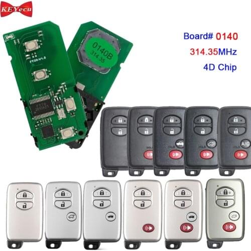 KEYECU for Toyota Avalon Camry Highlander RAV4 Smart Keyless Remote Board#0140 Lonsdor FT20-0140B 314.3MHz 4D Chip