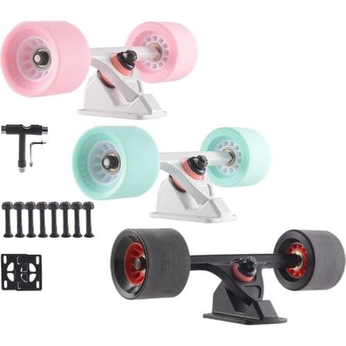 Longboard Wheel Danceboard Skateboard Wheel Four Wheel Skateboard Brush Street Road Wheel Damping Wheel Skateboard Trucks Bridge