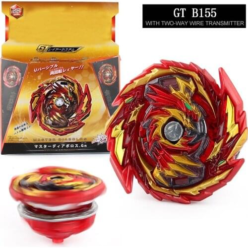 Mini Beybleyd Metal Fusion 2 in 1 Spinning Top Burst DIY Blade Childrens Toy with Antenna B155 Gyro Toys for Children