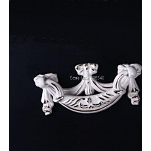 New 64mm Cabinet Drawer Handles Euro-Style Bedroom Furniture Door Knob Classical Ivory Knobs Closet Handle Drawer Bars Pulls