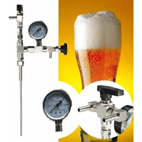 Brand New Stainless Counter Pressure Gauge Beer Bottle Filler For HomeBrew CO2 Beer Brewing