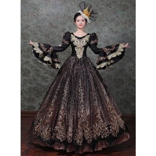 French Court Dress Rococo dress Baroque prom Medieval Women Vintage