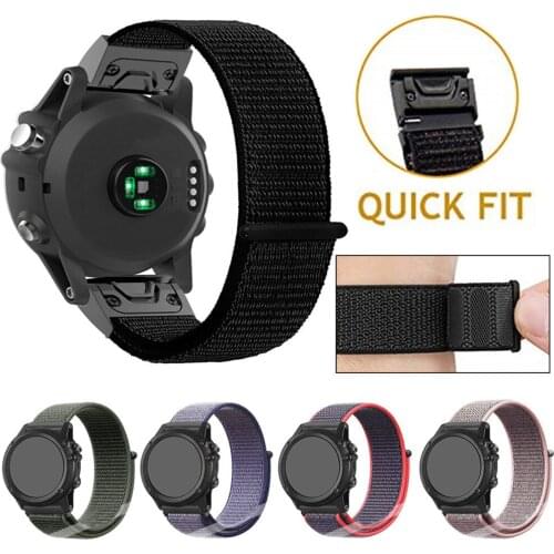 22mm/26mm Woven Nylon Sport Watch Band For Garmin fenix5X fenix3 Wrist Bracelet Strap For Garmin fenix5 Approach S60 Watch Band