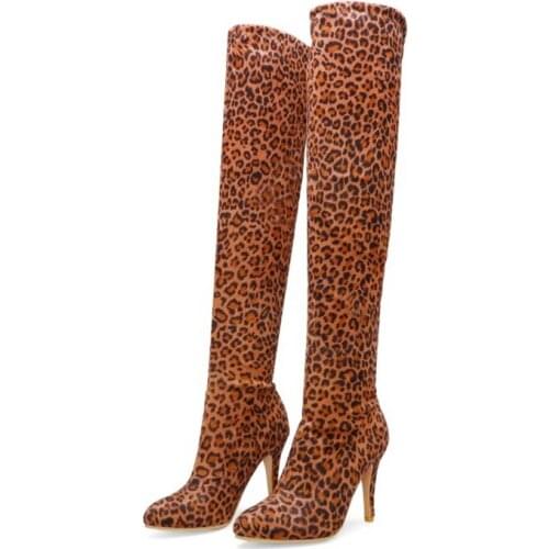 Sexy Big Size 32-48 Womens Spring Autumn Winter Over Knee Boots Thin High Heels10cm Fashion Pointed toe Boots Shoes woman K9