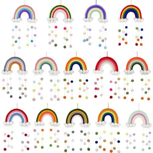 Nordic Rainbow Handmade Weaving Ornament Kids Room Wall Hanging Home Decoration Accessories