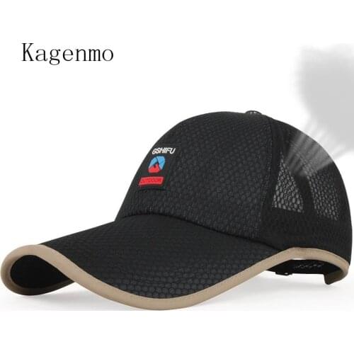 Kagenmo new brand unisex Sunscreen sun-shading cap hat male summer outside mesh baseball cap breathable sun hat