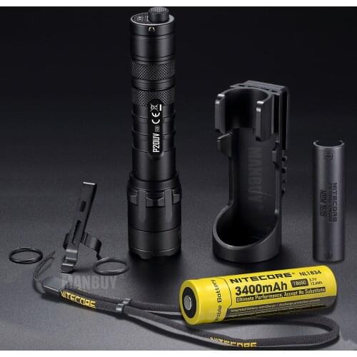 Nitecore P20UV-V2 320mW UV Beam CREE XP-L2 V6 LED 1000 Lumen Tactical Flashlight +18650 Rechargeable Battery for Hunting Camping