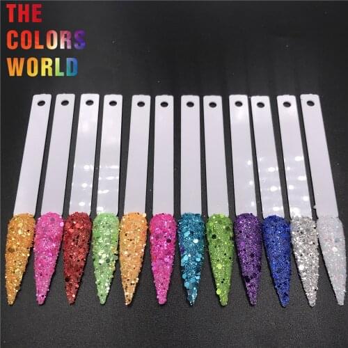 TCT-447 Shinning Silver Light Chunky Nail Glitter Art Decoration Handwork Tumbler Crafts DIY Accessories Festival Party Supplier