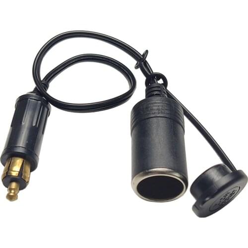 JKM 12V Motorcycle Charger Extension Cord Car Socket 0.35m Adapter Power Lead Cable For BMW Scooter