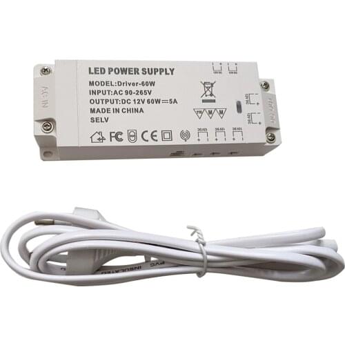 24W 60W Universal 12V AC DC Adapter Power Supply for Household Electronics Led cabinet lights LED Strip Lights with 6 ports