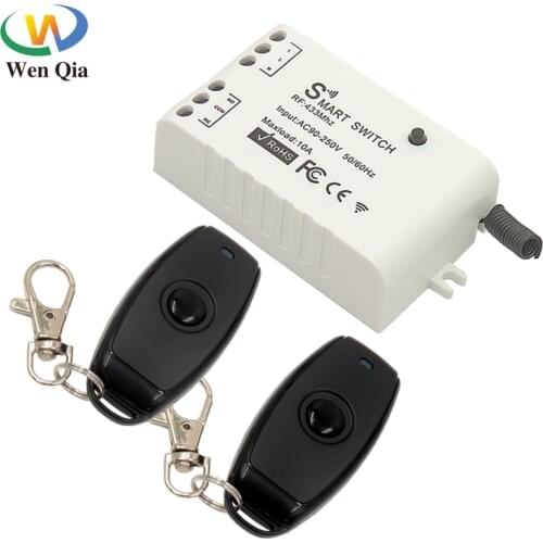 433Mhz Universal Wireless Remote Control Switch AC90V-250V 10Amp 1CH RF Relay Receiver Transmitter Module for LED/Light/fan lamp