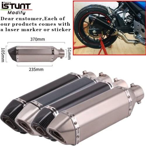 35-51mm Universal Motorcycle Scooter ATV Exhaust Muffler Pipe Escape Moto for Honda CBR250 CB400 YZF FZ400 Z750 NINJA TMAX530