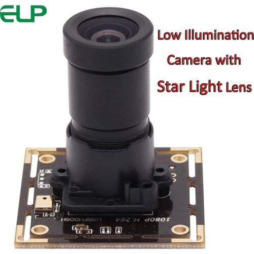 Low illumination 0.01lux 2MP 1080P H.264 Sony IMX322/IMX323 USB Webcam camera module with M16 HD 4/6/8mm low light lens