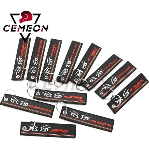 Honda Motorcycle Embroidered Key Ring CB650F CBR600RR CBF1000 VTR CBR650F CB500X CBR RR Key Chain Buckle Key Pendant