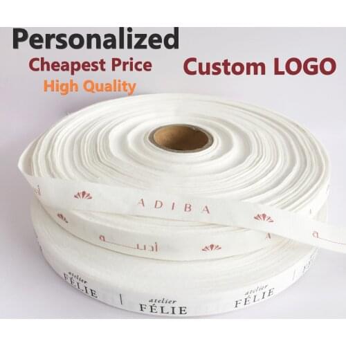 16MM High Quality Custom Printed 3D Logo Soft Cotton Ribbon Roll For Wrapping