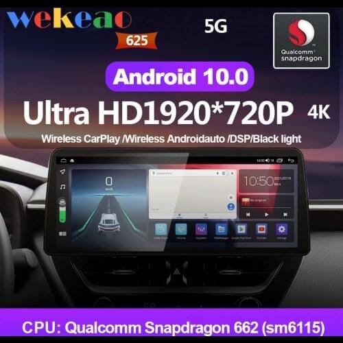 Wekeao Android 10 Car Radio For Toyota Corolla Railing Lingshang Asia Lion Multimedia System Autoradio Dvd Player GPS 12.3"