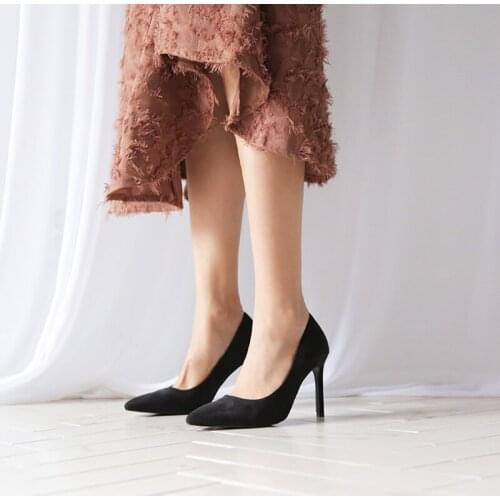 Womens Shoes Pumps Spring Thin-Heels Pointed-Toe Nude-Color Sexy New and Are Autumn Wedding Shoes Sexy Heels Red Heels