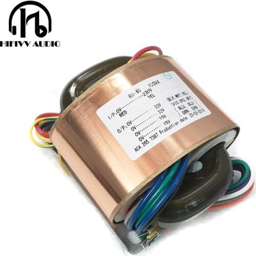 100W 100VA R transformer for amplifier preamplifier output voltage 32V and 15V