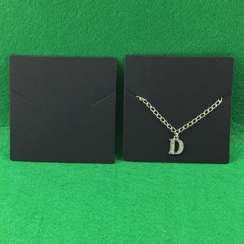 200PCS 8x8cm Kraft Necklace Cards PaperJewelry Card Vintage Classic Necklace Displays Cards Custom Logo Need Add Extra Cost