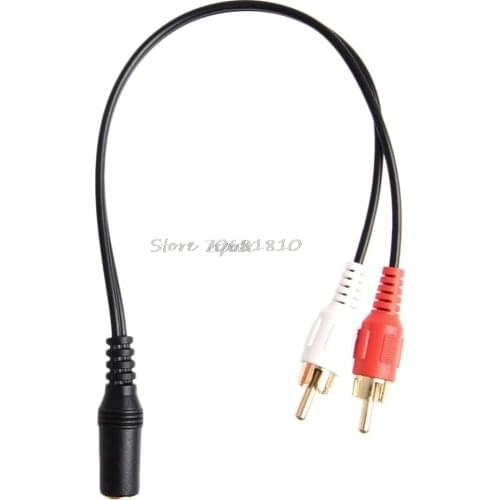 3.5mm Stereo Female Jack To 2 Male RCA Plug Audio Y Splliter Conversion Cable
