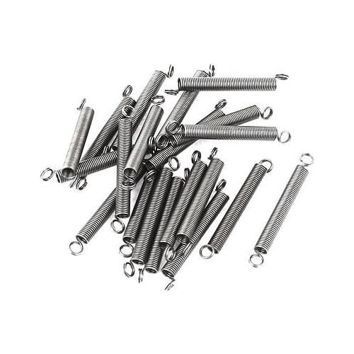4.5mm OD x 0.4mm Wire Dia x 30mm Long Extension Spring Connectors 20Pcs