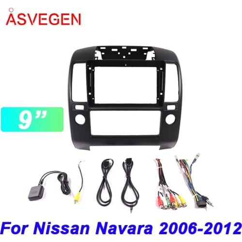 9" Car Radio Fascia Frame For Nissan Navara 2006-2012 Car Dvd Frame Install Panel Dash Mount Installation Dashboard