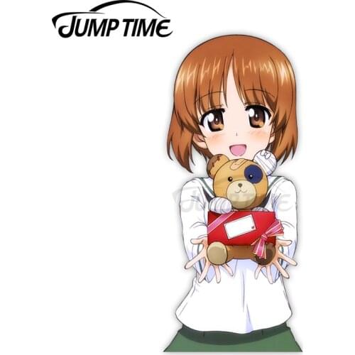 Jump Time 13 x4.5cm For Girls und Panzer Miho Nishizumi Valentine Waifu Car Stickers Waterproof Bumper Decoration Vinyl Car Wrap