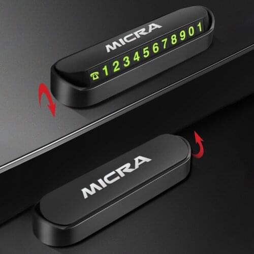 Car Temporary Stop Sign Parking Card Telephone Number Card Plate for Nissan Micra K11 K12 K13 K14 Car-Styling Accessories