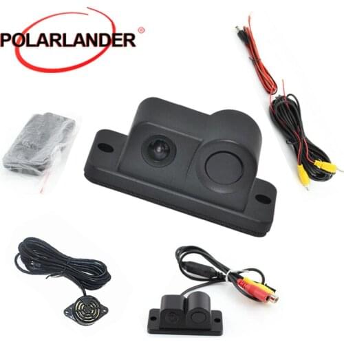 Car video Parking Sensors camera 2 In 1 Auto Reverse camera with parking radars Backup Radar 170 degree wide angle